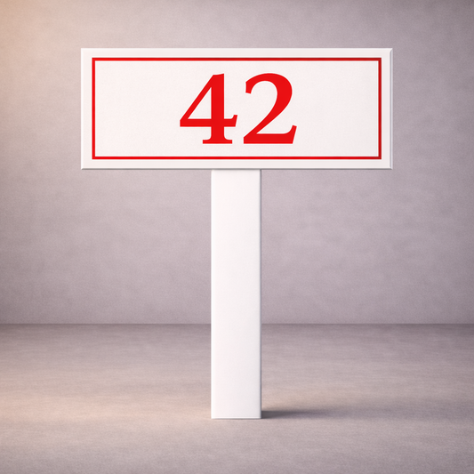 Custom PVC Yard Address Sign – Personalized House Number Sign with Stake (shape D)