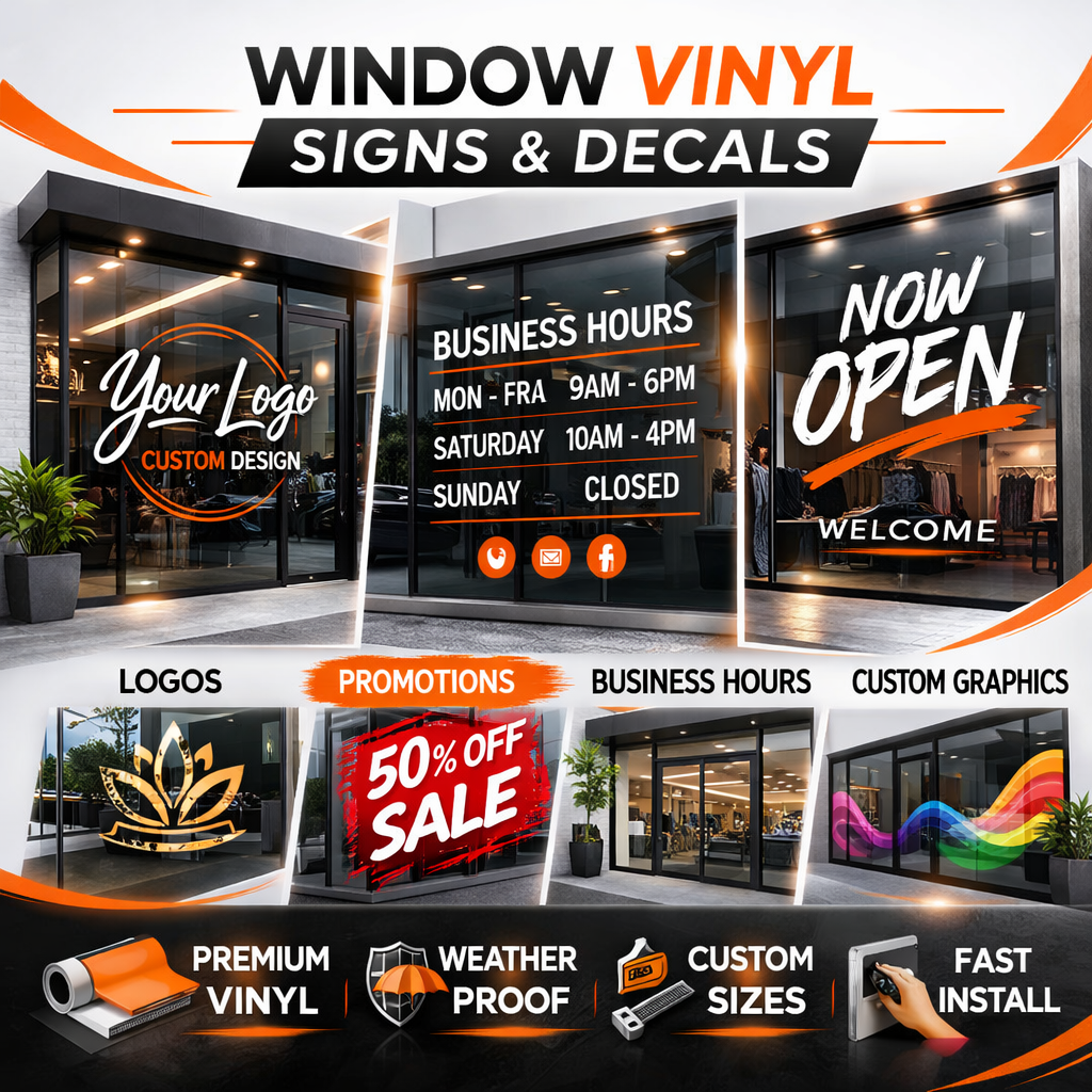 Window Vinyl Signs & Decals