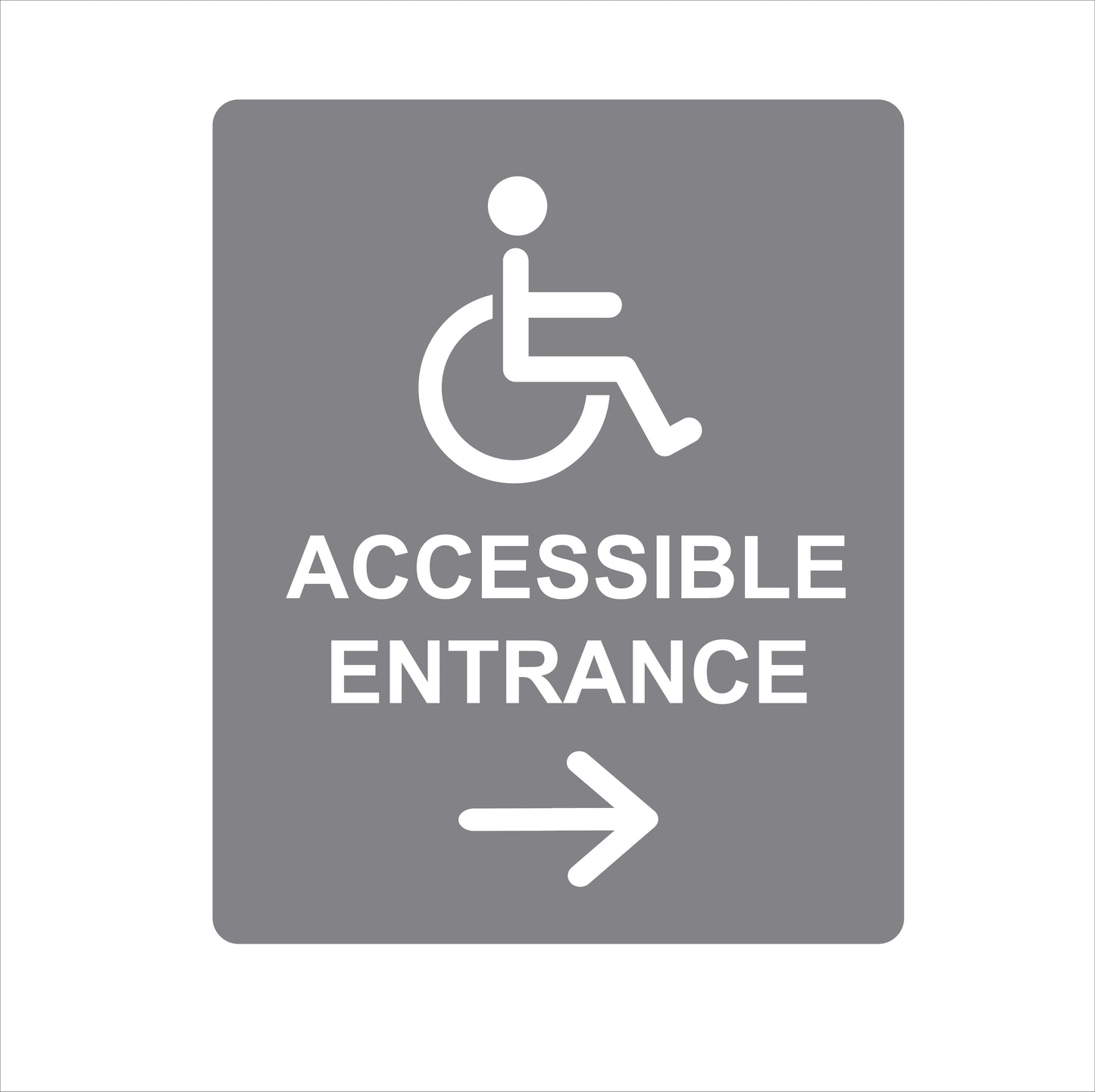 Accessible Entrance Directional Sign – ADA – 7.5''W x 9''H