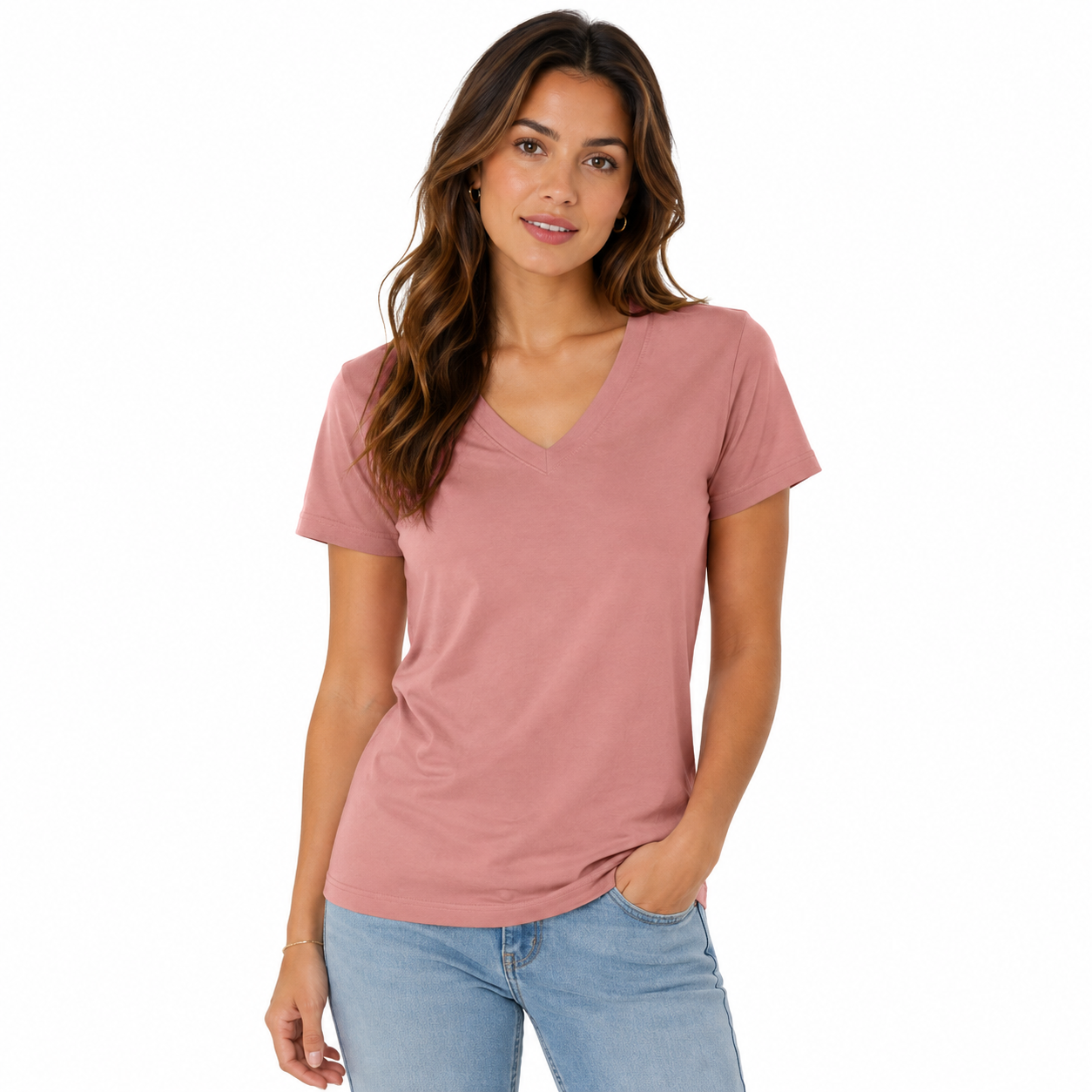 Bella + Canvas Women's Relaxed Jersey V-Neck T-Shirt 6405