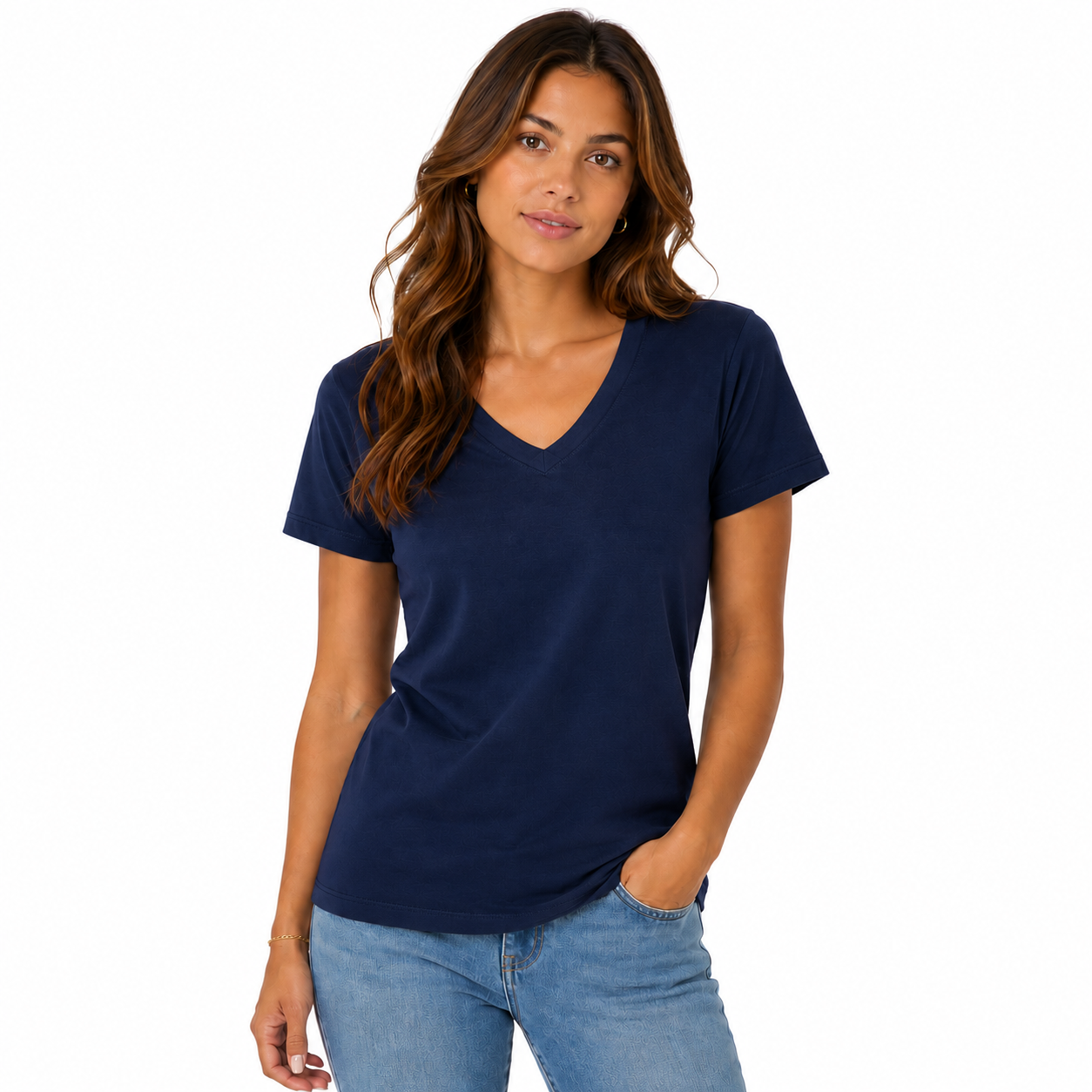 Bella + Canvas Women's Relaxed Jersey V-Neck T-Shirt 6405