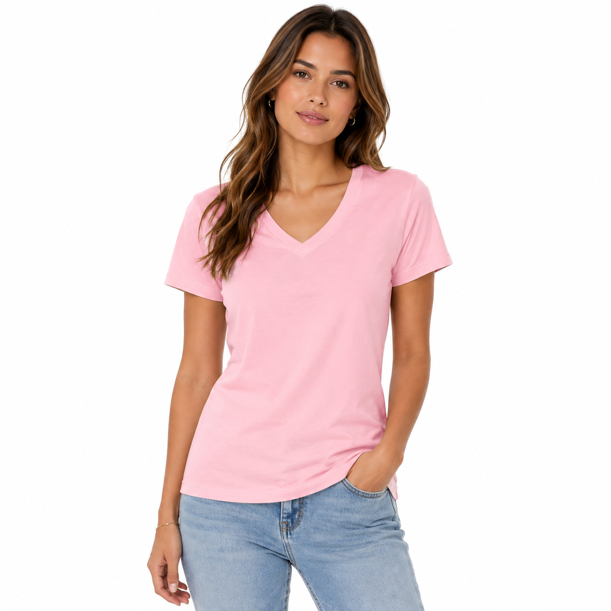 Bella + Canvas Women's Relaxed Jersey V-Neck T-Shirt 6405
