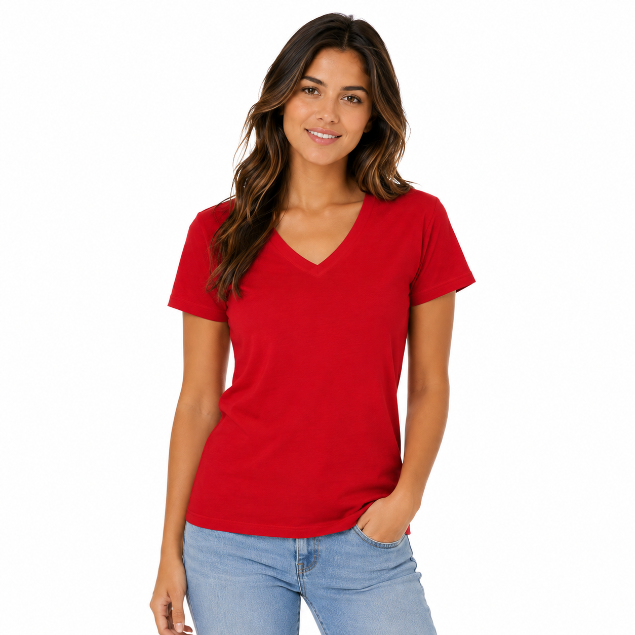 Bella + Canvas Women's Relaxed Jersey V-Neck T-Shirt 6405