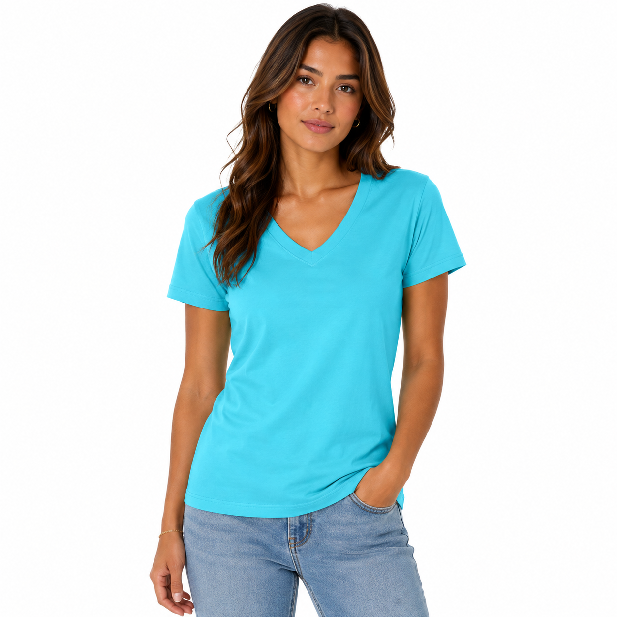 Bella + Canvas Women's Relaxed Jersey V-Neck T-Shirt 6405