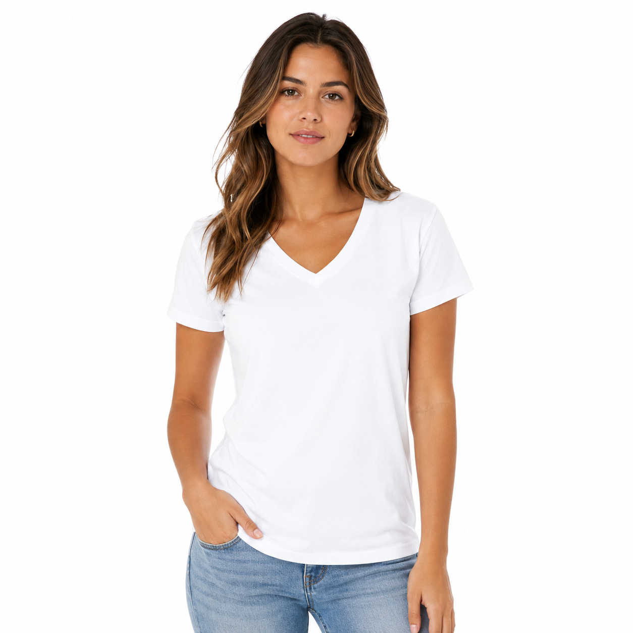 Bella + Canvas Women's Relaxed Jersey V-Neck T-Shirt 6405