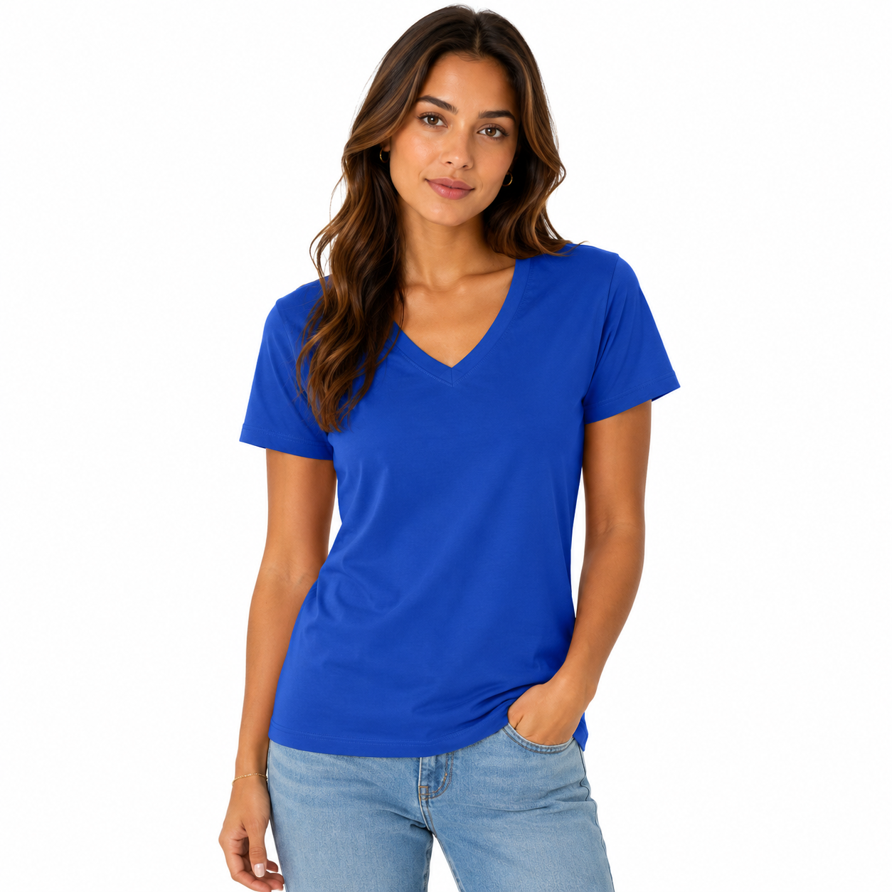 Bella + Canvas Women's Relaxed Jersey V-Neck T-Shirt 6405