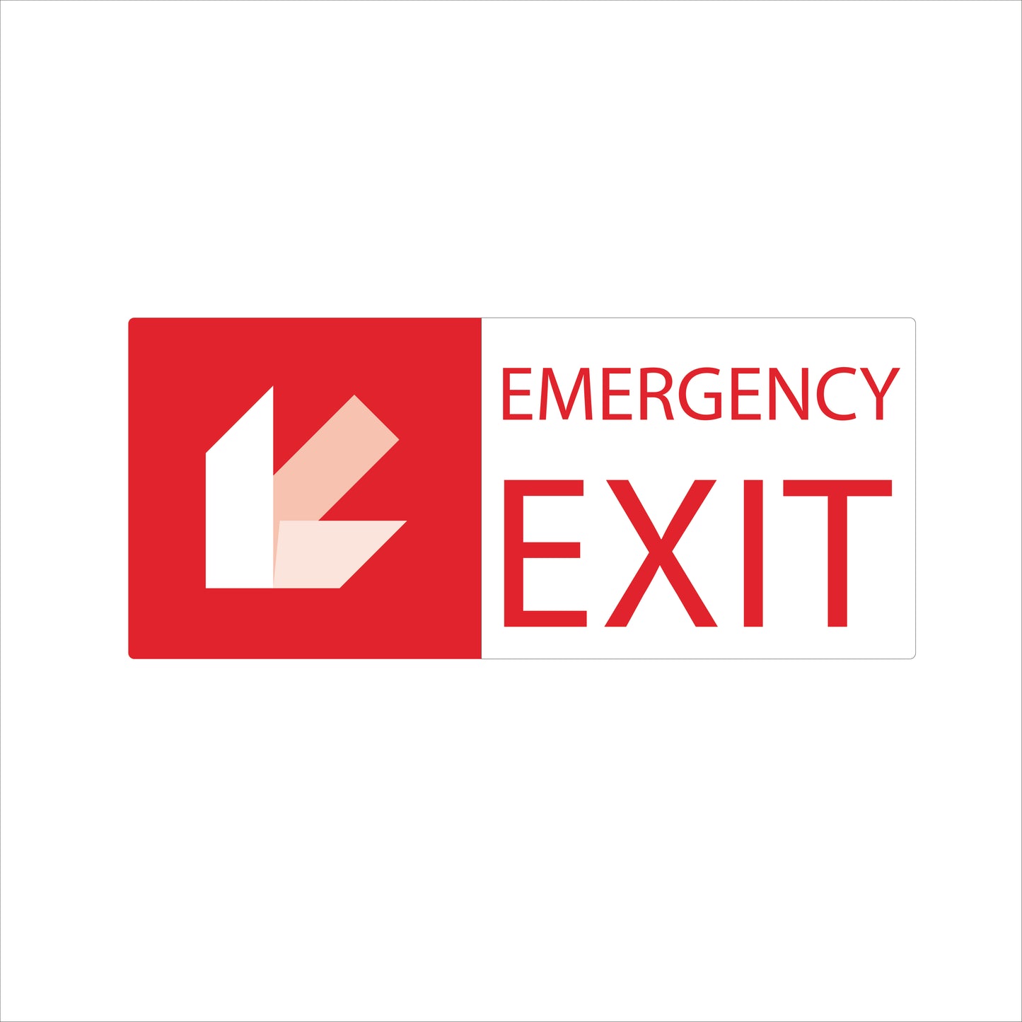 Emergency Exit Sign – Down-Left Arrow