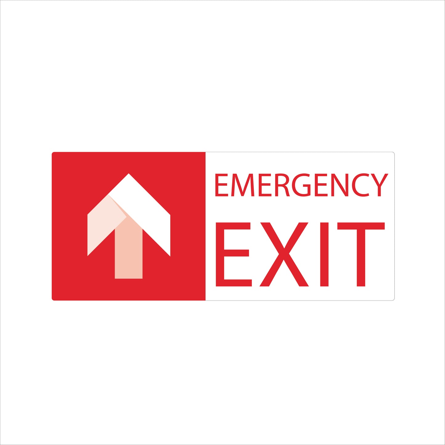 Emergency Exit Sign – Up Arrow – 10″W × 7″H