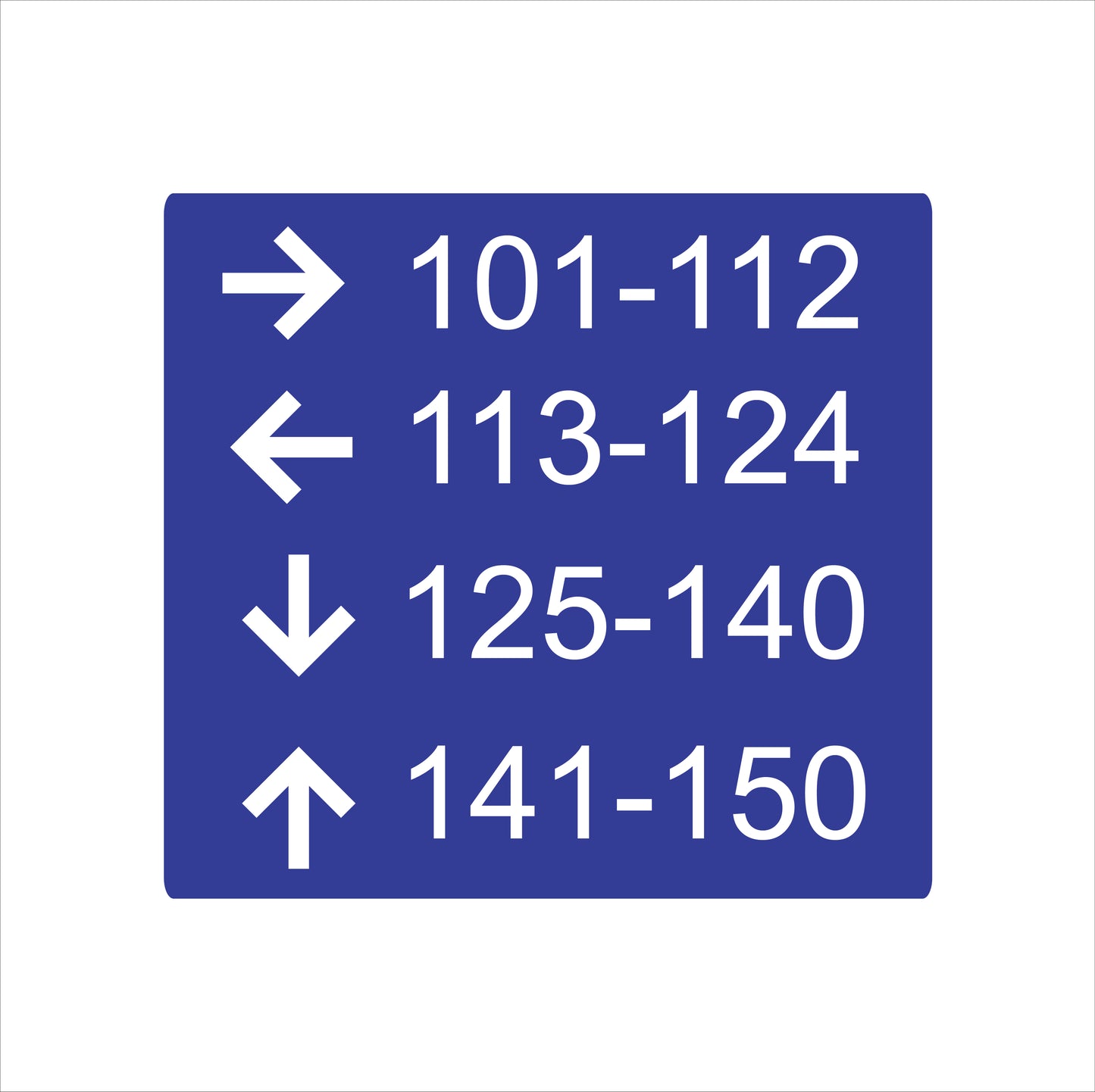Four Lines informational sign-short format- 12’’w x 8’’h