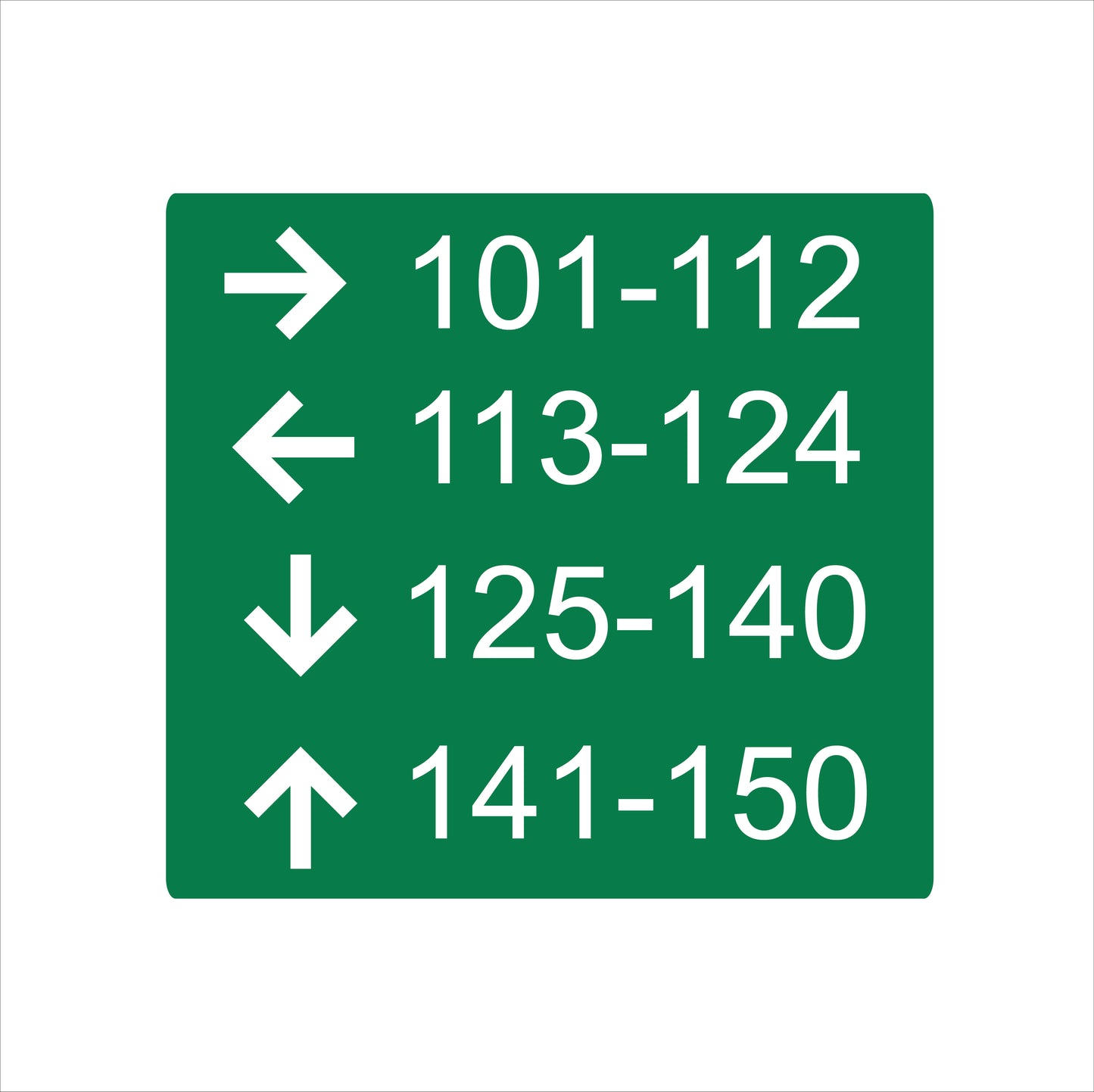 Four Lines informational sign-short format- 12’’w x 8’’h