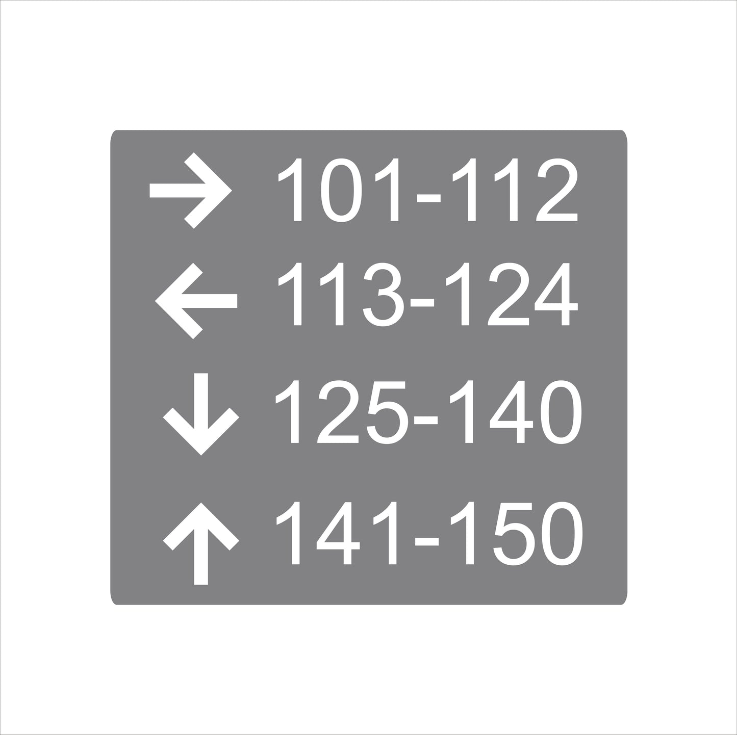 Four Lines informational sign-short format- 12’’w x 8’’h