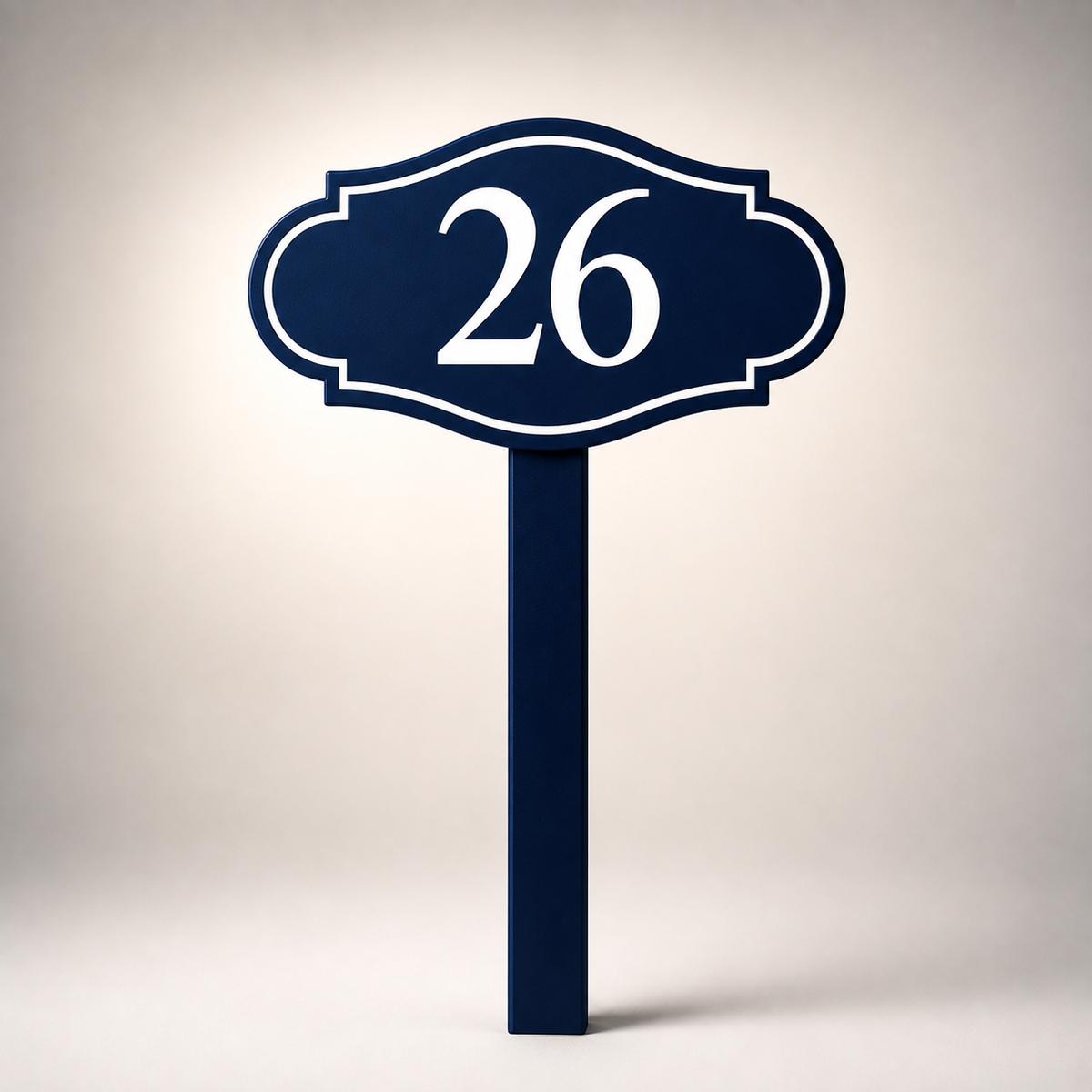 Custom PVC Yard Address Sign – Personalized House Number Sign with Stake (shape A)