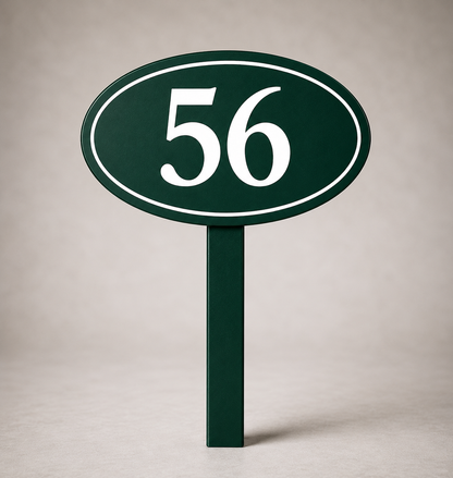 Custom PVC Yard Address Sign – Personalized House Number Sign with Stake (shape B)