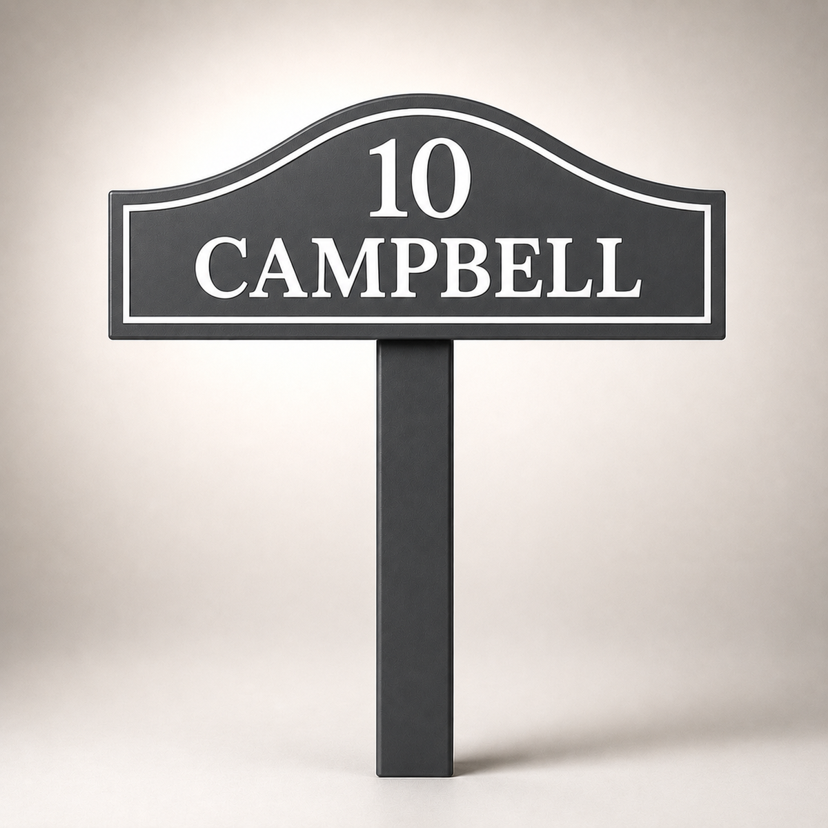 Custom PVC Yard Address Sign – Personalized House Number Sign with Stake (shape C)