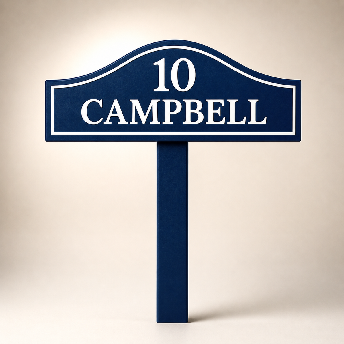 Custom PVC Yard Address Sign – Personalized House Number Sign with Stake (shape C)