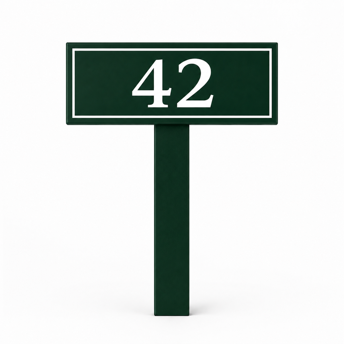 Custom PVC Yard Address Sign – Personalized House Number Sign with Stake (shape D)