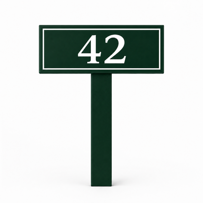 Custom PVC Yard Address Sign – Personalized House Number Sign with Stake (shape D)