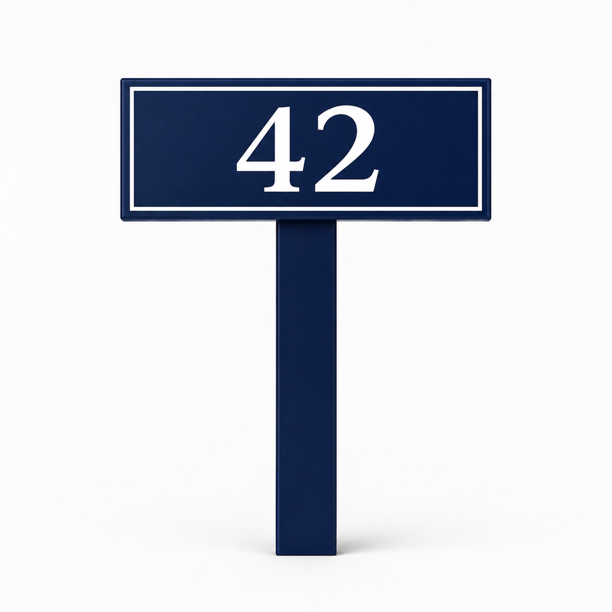 Custom PVC Yard Address Sign – Personalized House Number Sign with Stake (shape D)