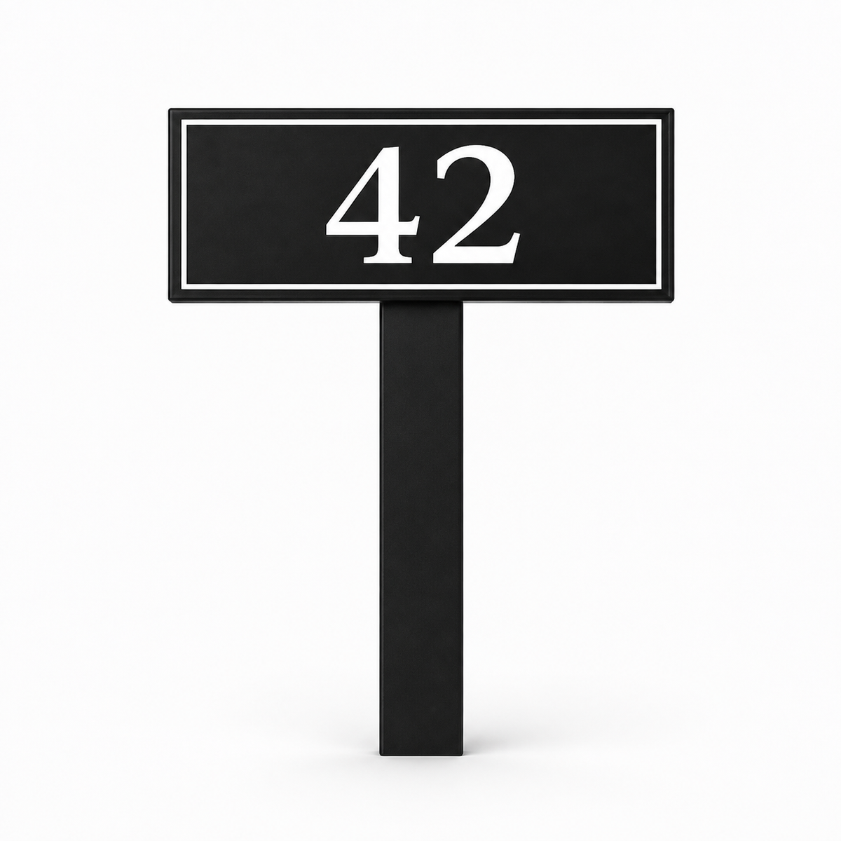 Custom PVC Yard Address Sign – Personalized House Number Sign with Stake (shape D)