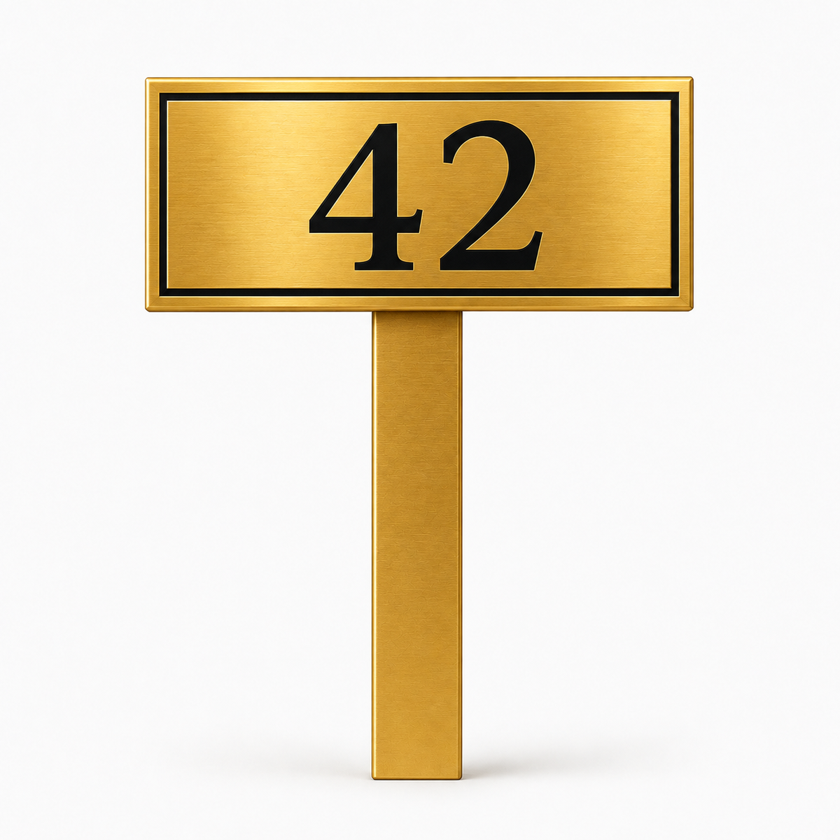 Custom PVC Yard Address Sign – Personalized House Number Sign with Stake (shape D)