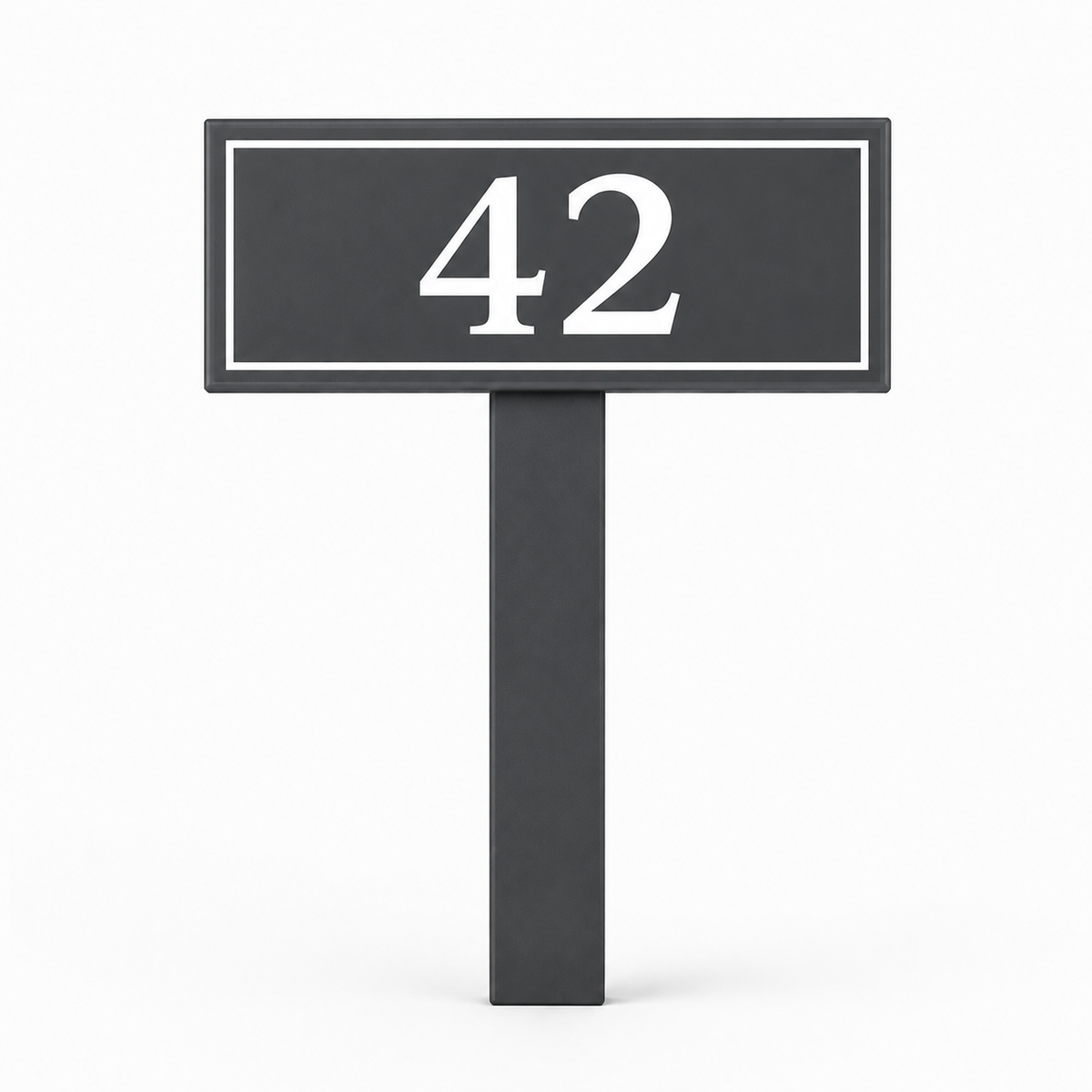 Custom PVC Yard Address Sign – Personalized House Number Sign with Stake (shape D)