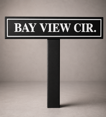 Custom PVC Yard Address Sign – Personalized House Number Sign with Stake (shape F)