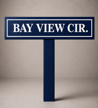 Custom PVC Yard Address Sign – Personalized House Number Sign with Stake (shape F)