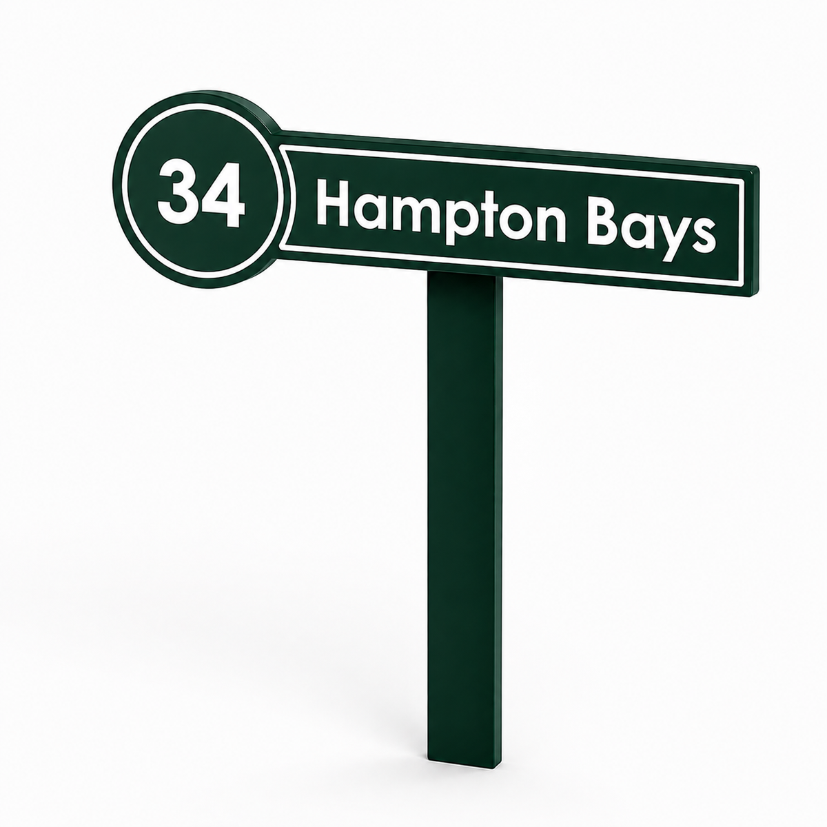 Custom PVC Yard Address Sign – Personalized House Number Sign with Stake (shape I)