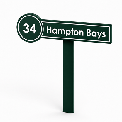 Custom PVC Yard Address Sign – Personalized House Number Sign with Stake (shape I)