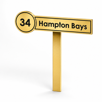 Custom PVC Yard Address Sign – Personalized House Number Sign with Stake (shape I)