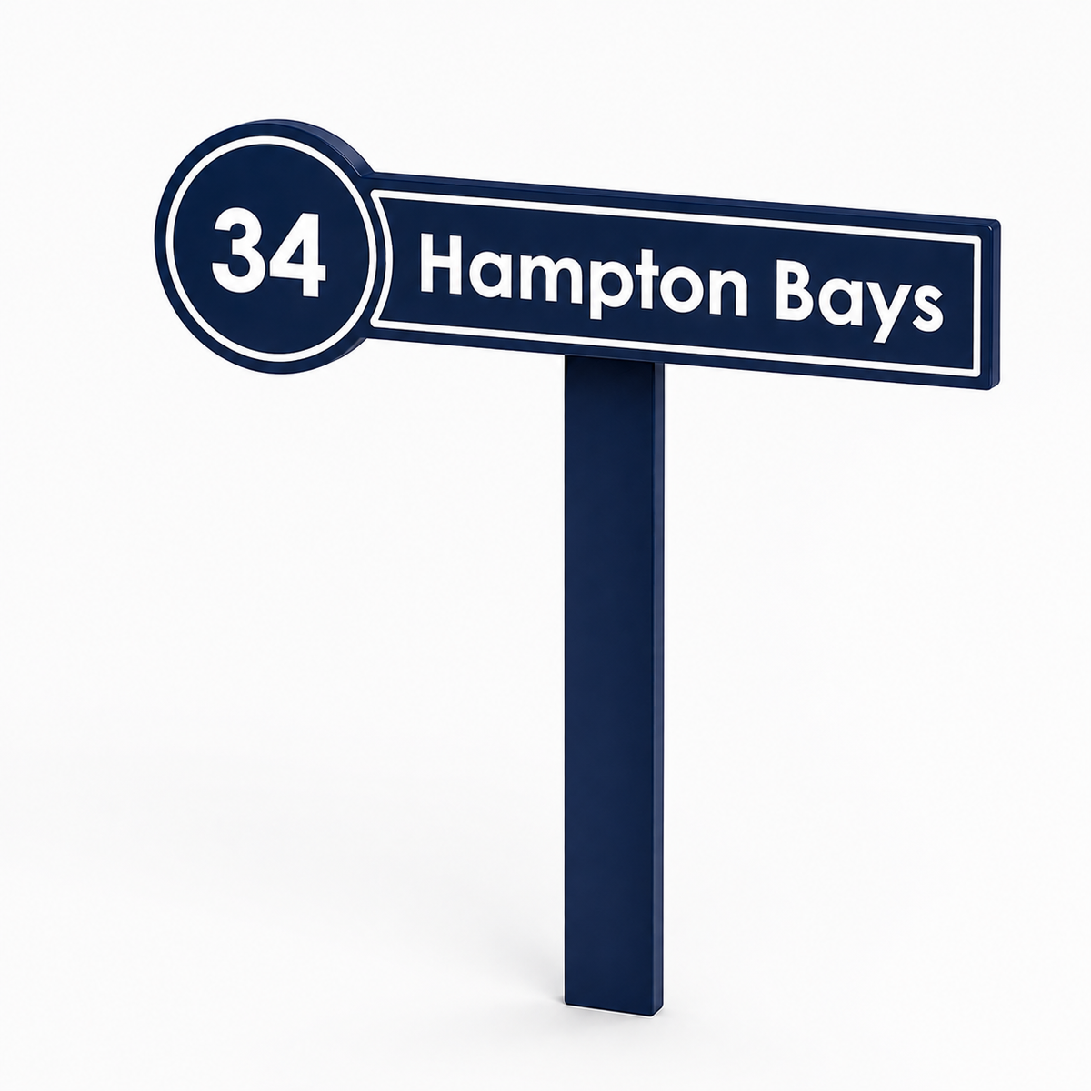 Custom PVC Yard Address Sign – Personalized House Number Sign with Stake (shape I)