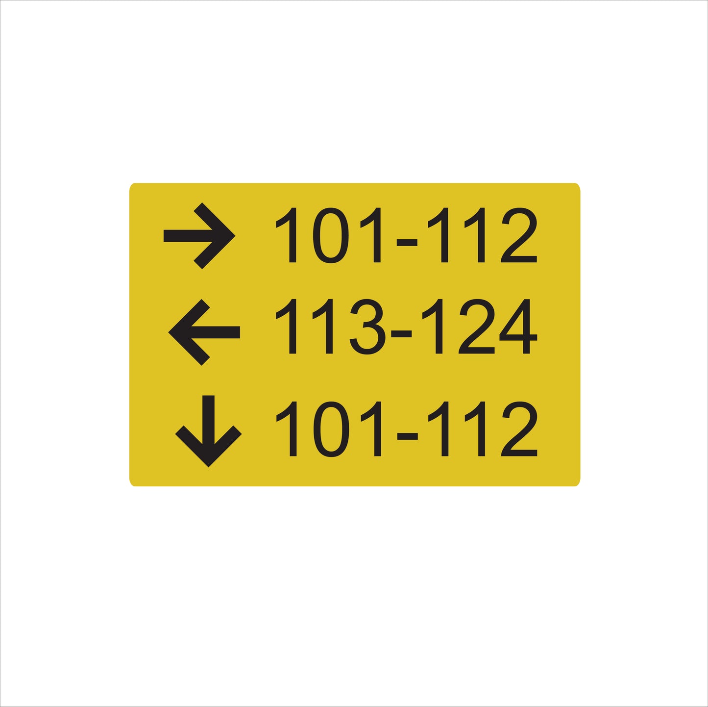 Three Lines informational sign-short format-braile- 9’’w x 6.5’’h