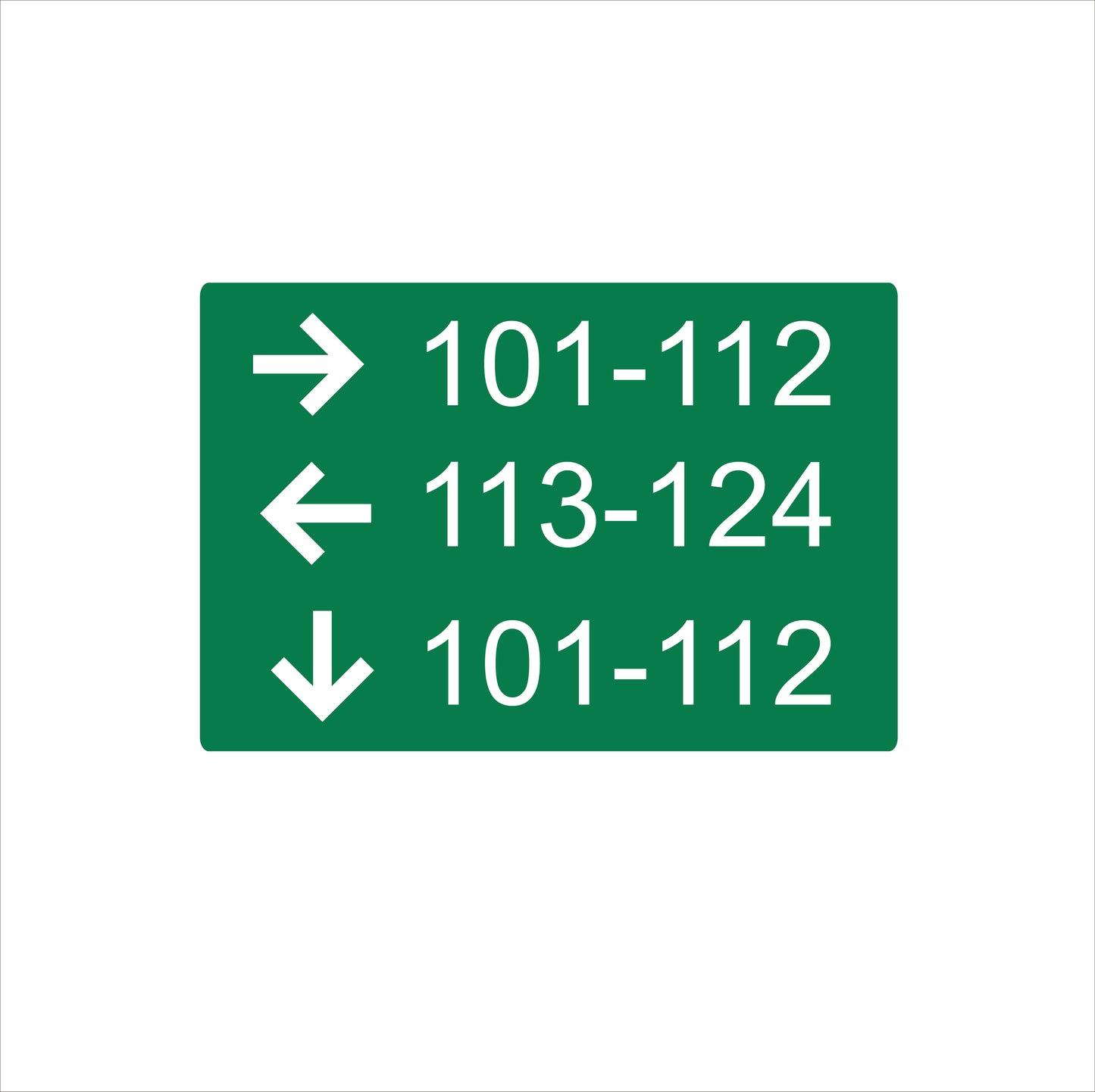Three Lines informational sign-short format-braile- 9’’w x 6.5’’h
