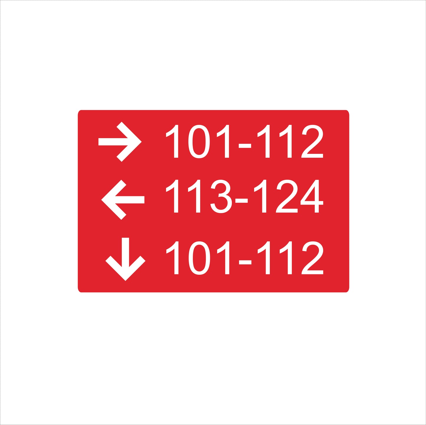 Three Lines informational sign-short format-braile- 9’’w x 6.5’’h