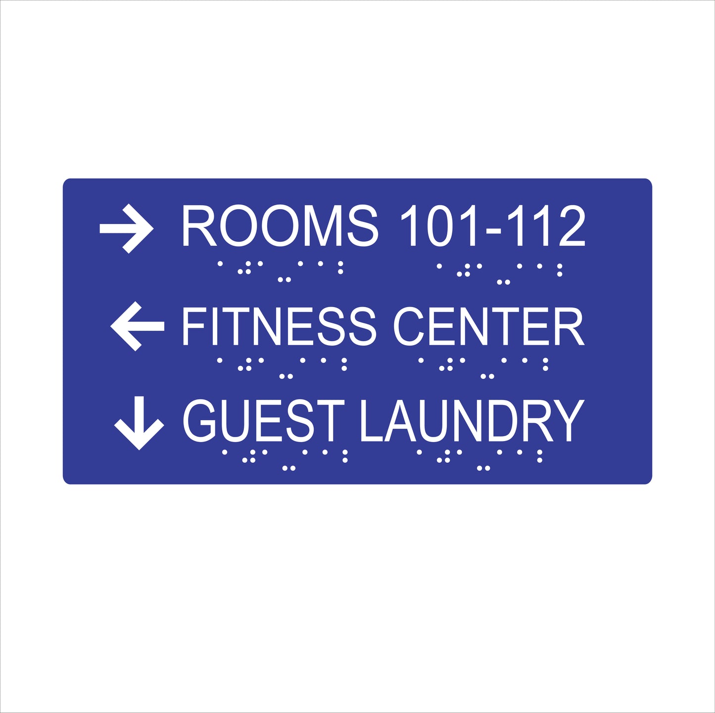 Three Lines informational sign-wide format-braile-12.5’’w x 7.5’’w