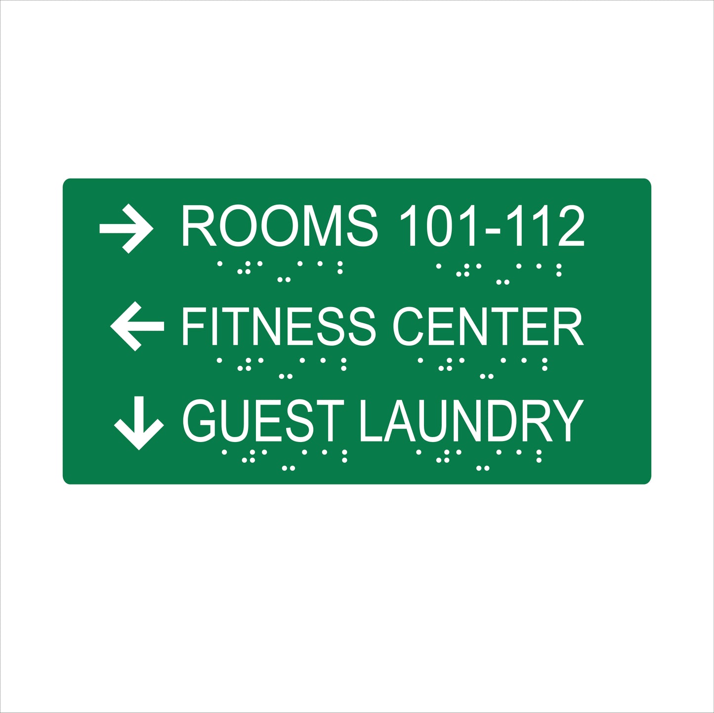 Three Lines informational sign-wide format-braile-12.5’’w x 7.5’’w