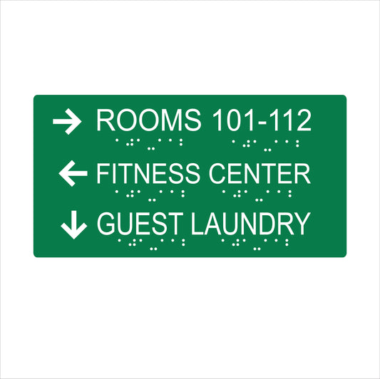 Three Lines informational sign-wide format-braile-12.5’’w x 7.5’’w