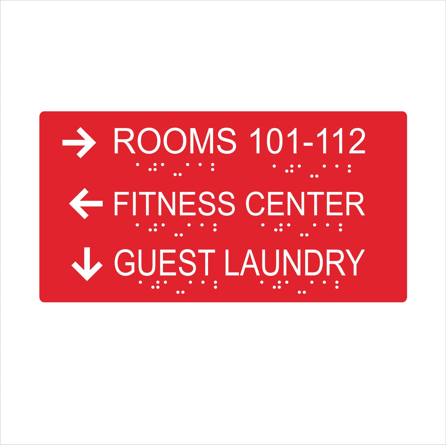Three Lines informational sign-wide format-braile-12.5’’w x 7.5’’w