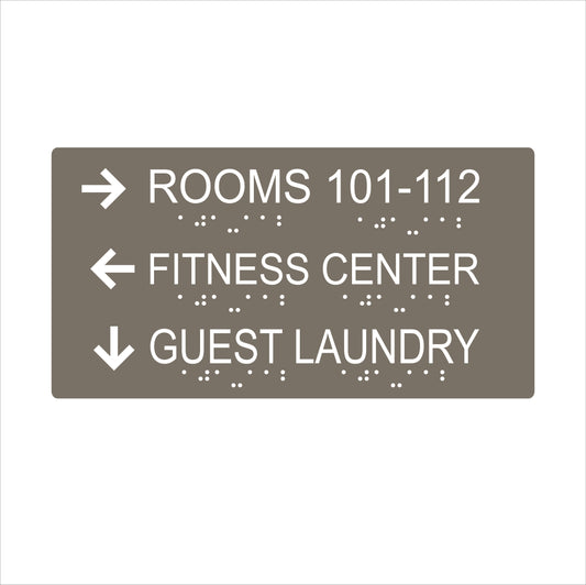 Three Lines informational sign-wide format-braile-12.5’’w x 7.5’’w