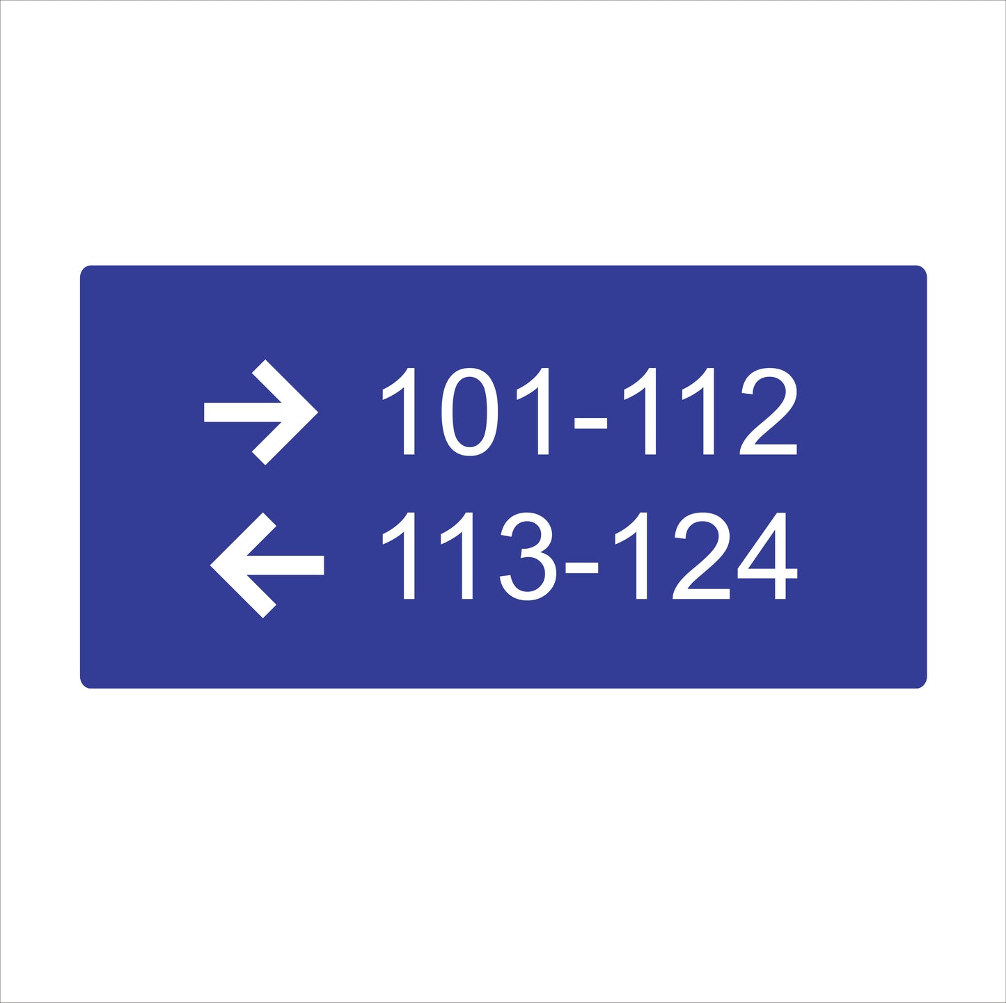 Two Lines informational sign-short format-braile- 7.5’’w x 4.5’’h