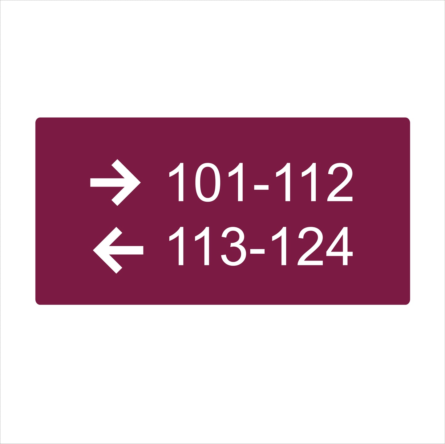 Two Lines informational sign-short format-braile- 7.5’’w x 4.5’’h
