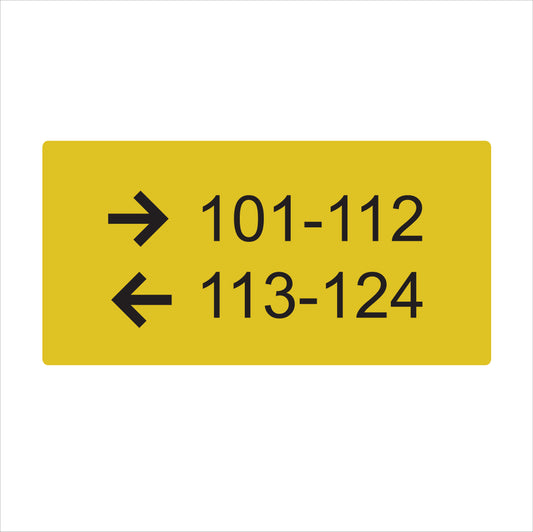 Two Lines informational sign-short format-braile- 7.5’’w x 4.5’’h