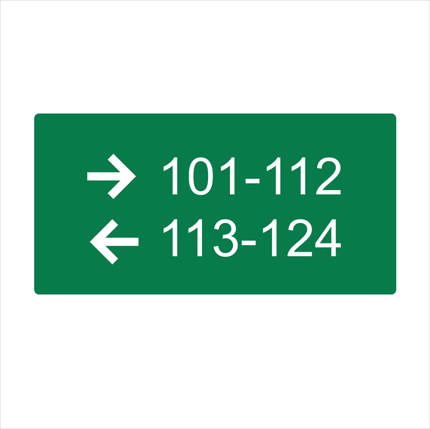 Two Lines informational sign-short format-braile- 7.5’’w x 4.5’’h