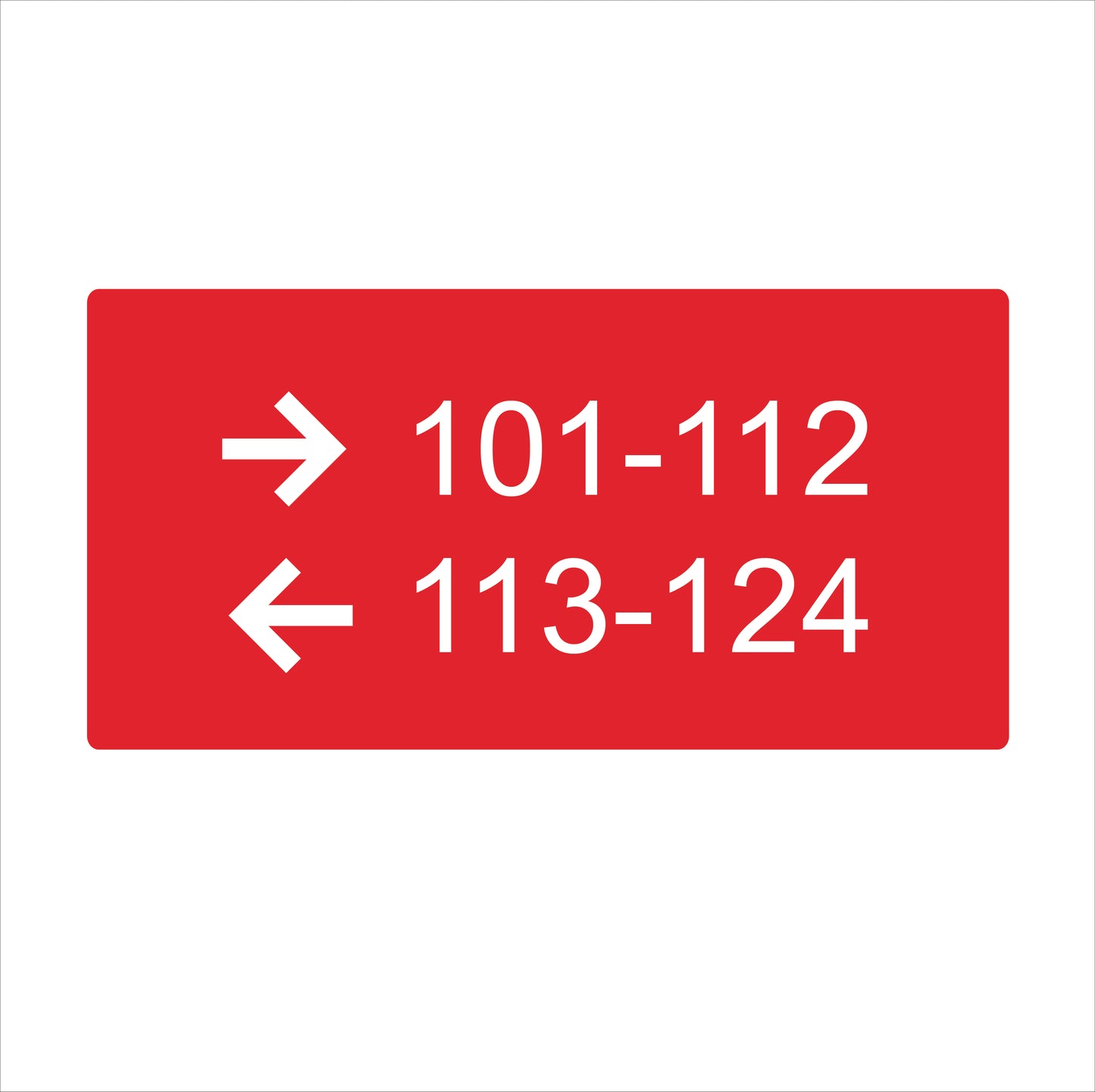 Two Lines informational sign-short format-braile- 7.5’’w x 4.5’’h