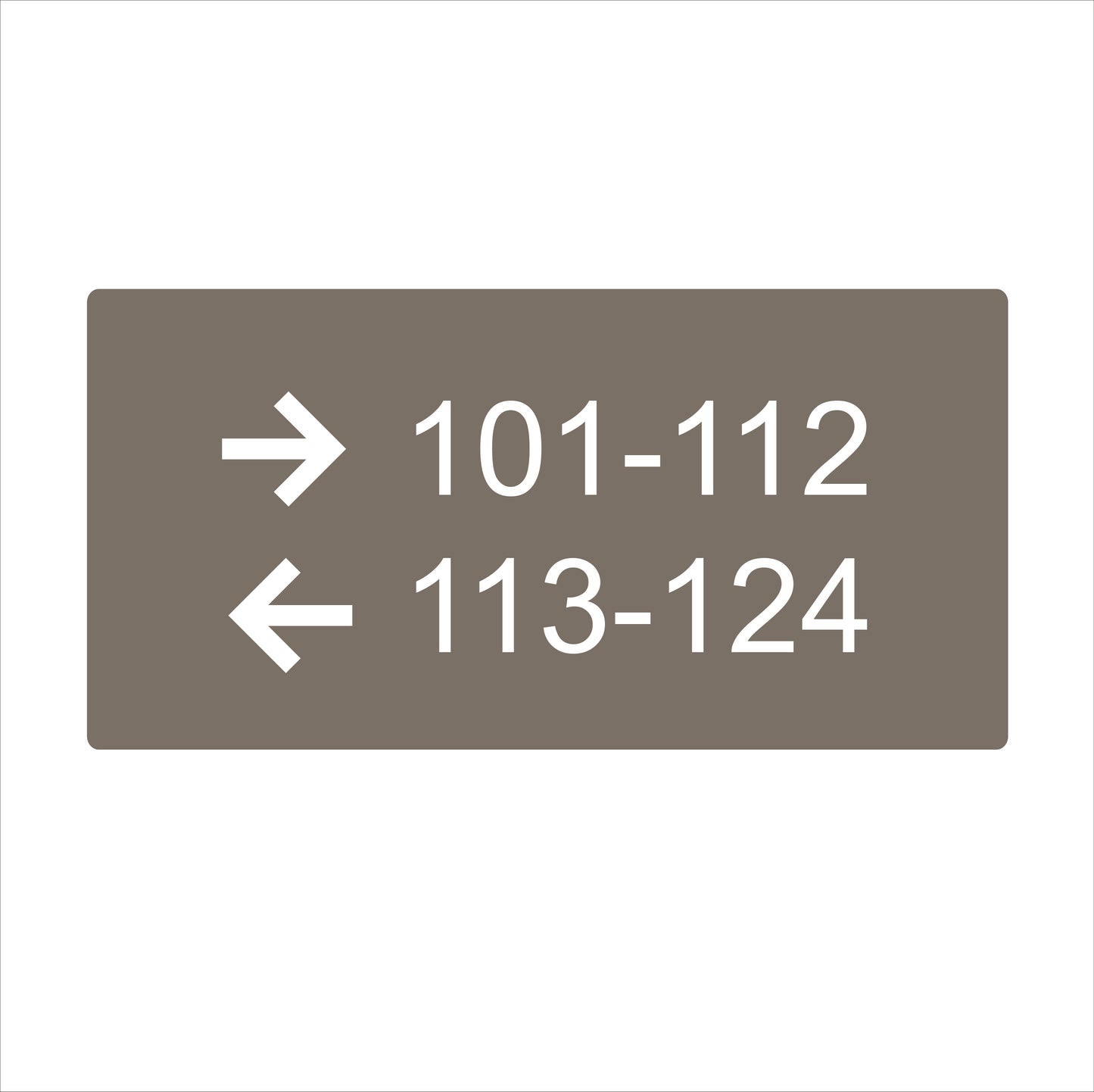 Two Lines informational sign-short format-braile- 7.5’’w x 4.5’’h