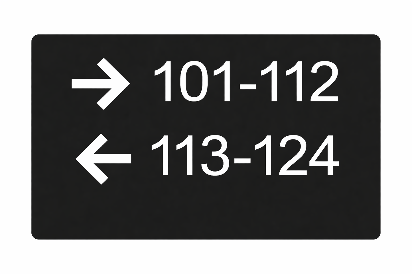 Two Lines informational sign-short format-braile- 7.5’’w x 4.5’’h