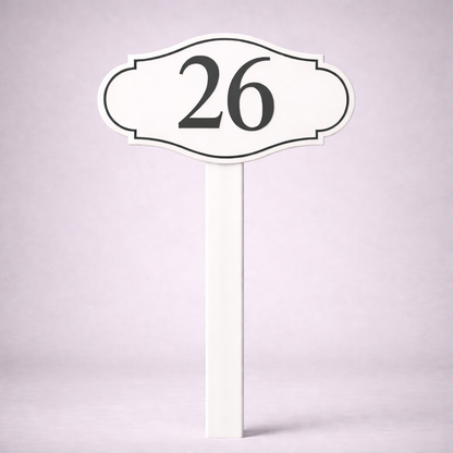 Custom PVC Yard Address Sign – Personalized House Number Sign with Stake (shape A)