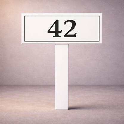 Custom PVC Yard Address Sign – Personalized House Number Sign with Stake (shape D)