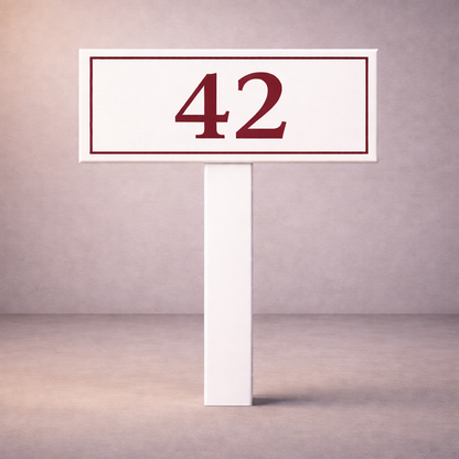 Custom PVC Yard Address Sign – Personalized House Number Sign with Stake (shape D)