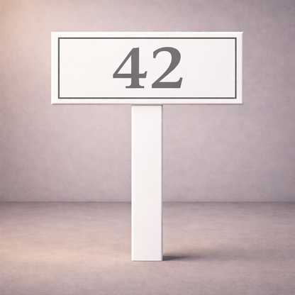 Custom PVC Yard Address Sign – Personalized House Number Sign with Stake (shape D)